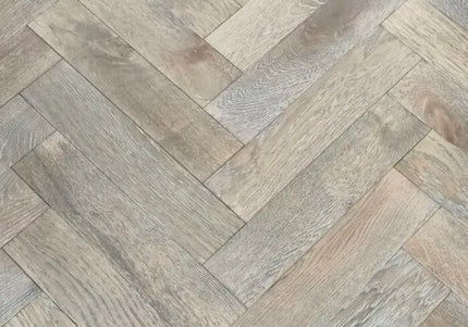 Cool Medium Gray Engineered Herringbone Flooring | Pukka Flooring