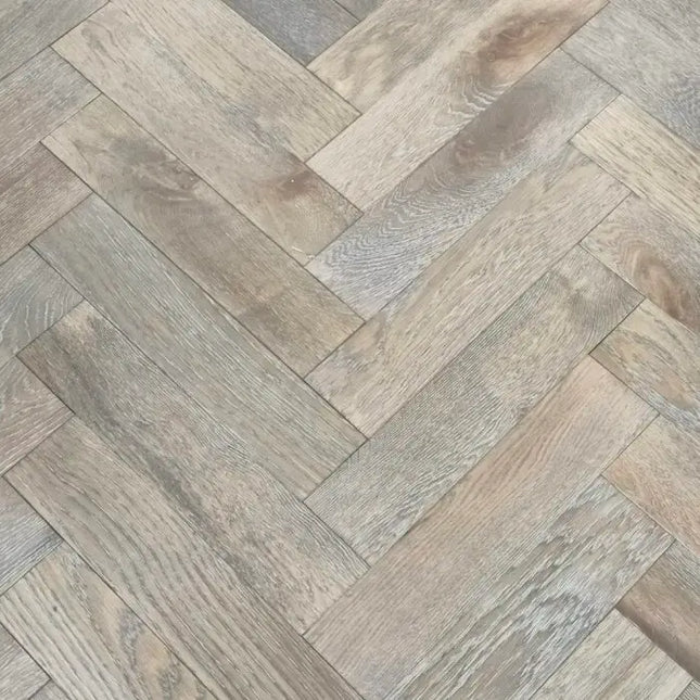 Cool Medium Gray Engineered Herringbone Flooring | Pukka Flooring
