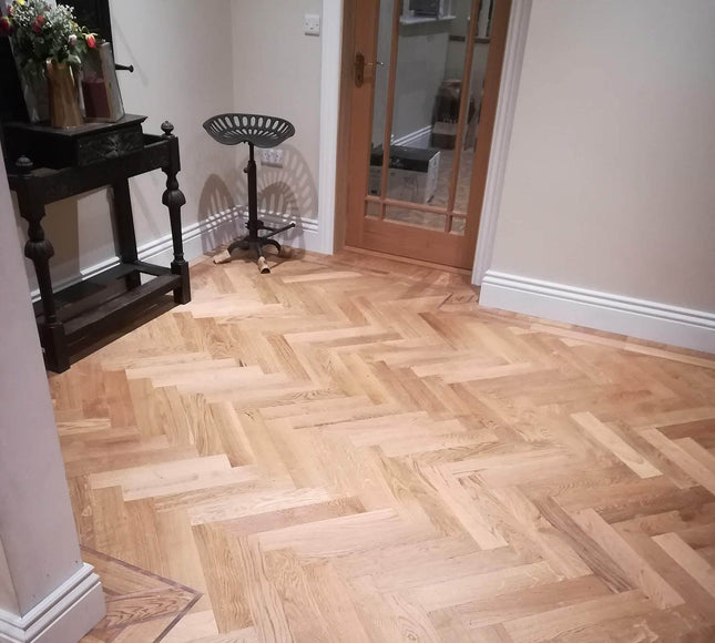 White Washed Engineered Oak Herringbone Flooring | Pukka Flooring