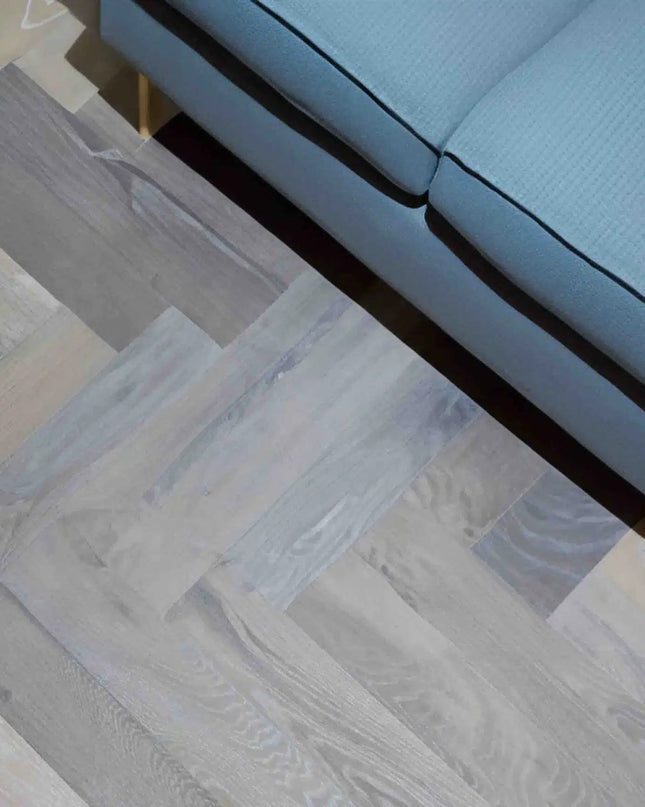 Smoked Grey Herringbone Oak Engineered Wood Flooring | Pukka Flooring