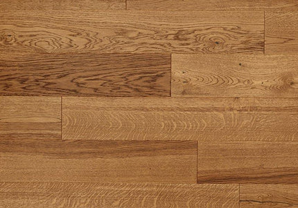 Pukka Flooring Oak Engineered Wood – Cobbled Oak Brushed & Matt Lacquered 14 x 180mm Long European Engineered Oak 2V Bevel