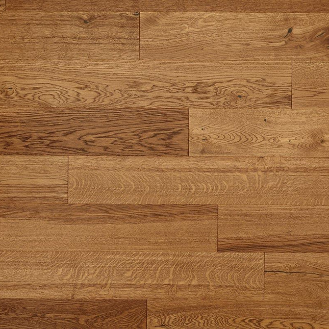 Pukka Flooring Oak Engineered Wood – Cobbled Oak Brushed & Matt Lacquered 14 x 180mm Long European Engineered Oak 2V Bevel