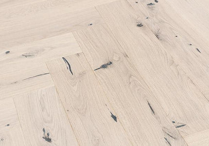 Pukka Flooring Loc Engineered Herringbone – 14 x 130mm Herringbone Engineered LOC – Limed Oak Brushed & Matt Lacquered
