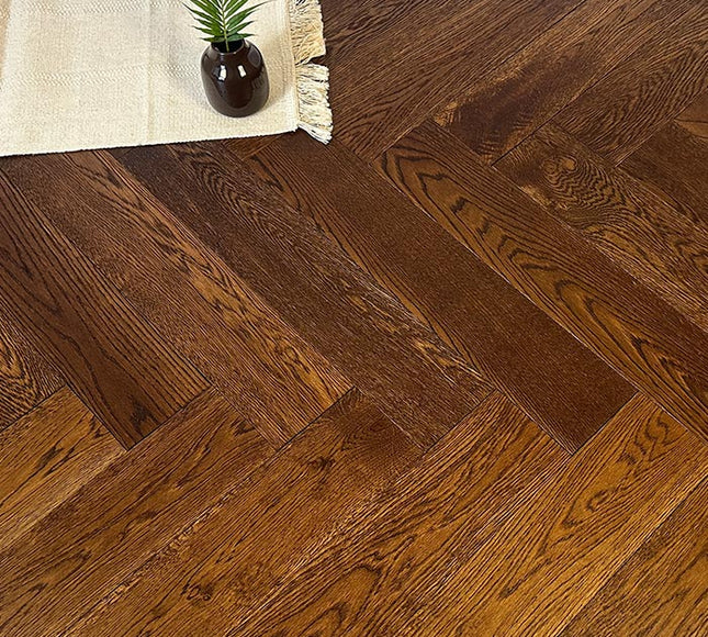 Raw Oak Brushed Lacquered Wide Parquet Flooring | Pukka Flooring