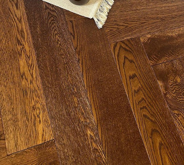 Raw Oak Brushed Lacquered Wide Parquet Flooring | Pukka Flooring