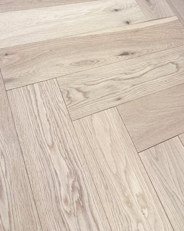 Raw Oak Brushed Lacquered Parquet Flooring | Pukka Flooring