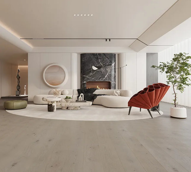 Pukka Flooring Engineered Oak Flooring – 12 x 150mm Click Engineered Oak Herringbone – Aspen Oak Brushed & Matt Lacquered