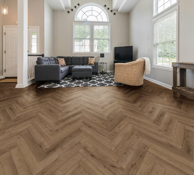 Smoked Oak Herringbone – Pukka Flooring 