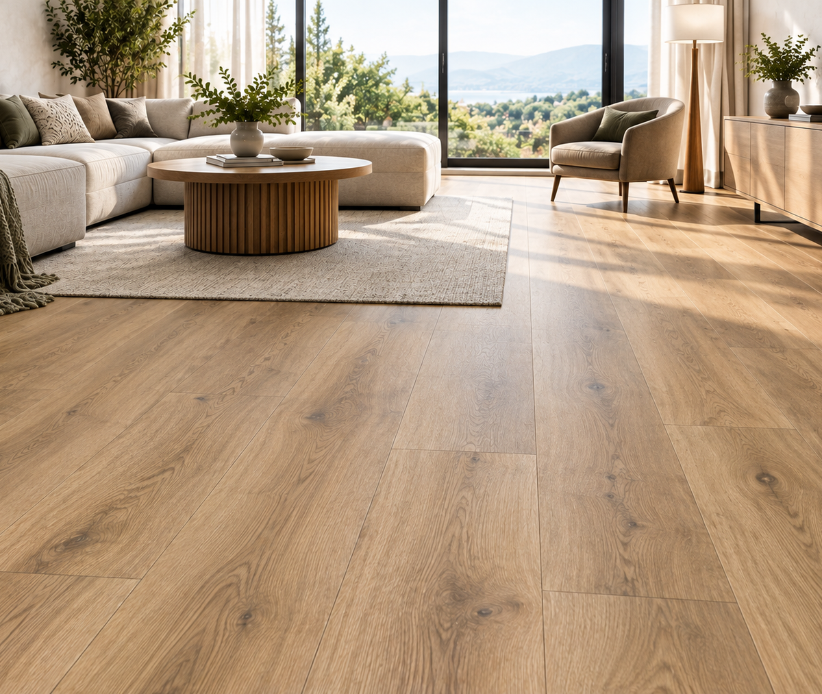 Engineered wood flooring boards and oak flooring