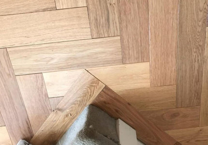 Natural Brushed Lac Engineered Herringbone Flooring - Pukka Flooring