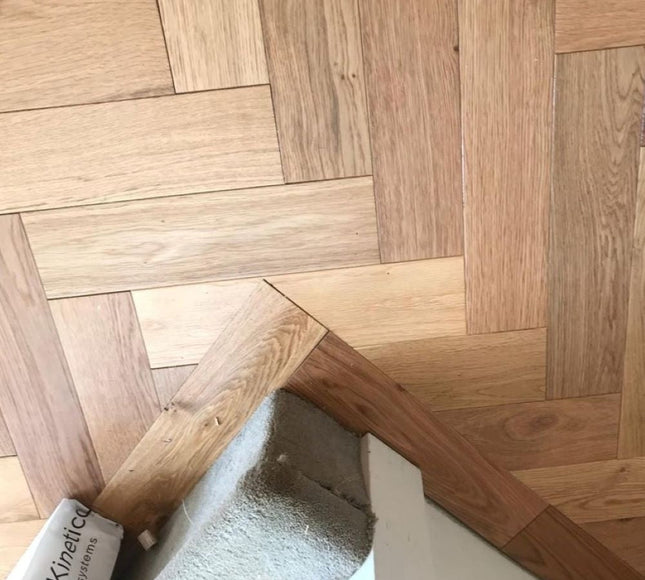 Natural Brushed Lac Engineered Herringbone Flooring - Pukka Flooring