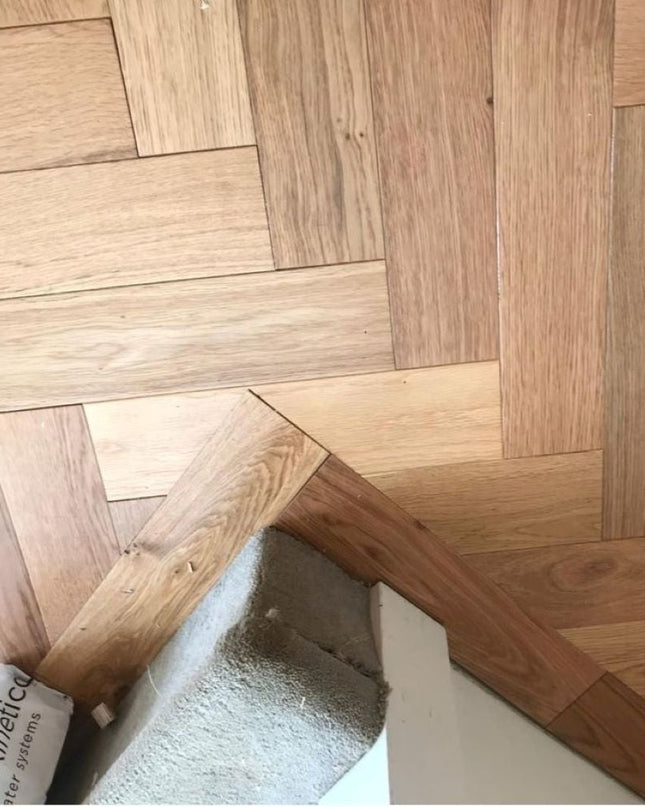Natural Brushed Lac Engineered Herringbone Flooring - Pukka Flooring