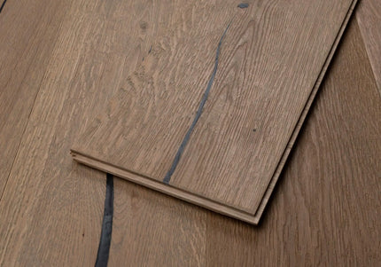 Distressed Brushed Antique Brown Engineered Wood Flooring | Pukka Flooring