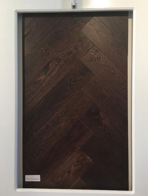 Coffee Herringbone Brushed Engineered Oak 15 x 3 x 120 x600Wood Flooring