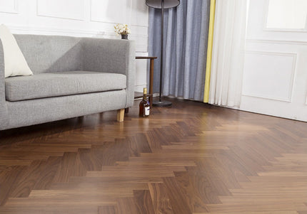 Walnut Herringbone UV OILED Engineered Herringbone Flooring - Pukka Flooring