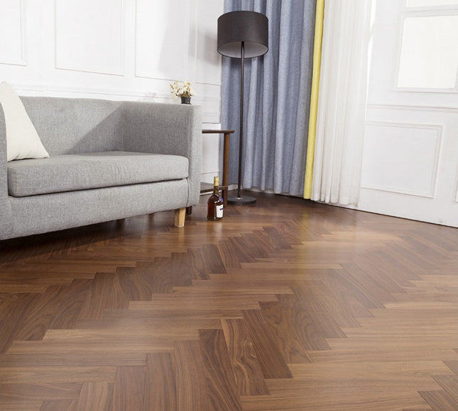 Walnut Herringbone UV OILED Engineered Herringbone Flooring - Pukka Flooring