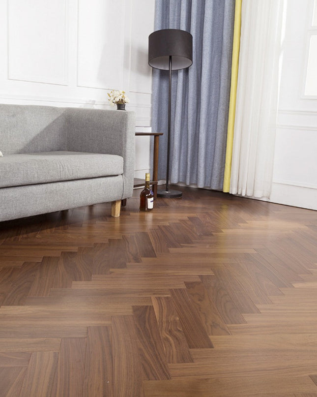 Walnut Herringbone UV OILED Engineered Herringbone Flooring - Pukka Flooring