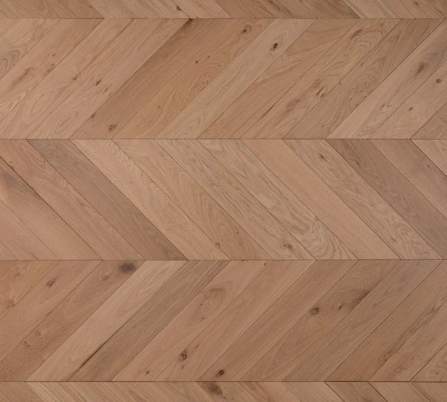Natural Unfinished Chevron Engineered Wood Flooring 14/3 90 510 T&G ABCD Grade