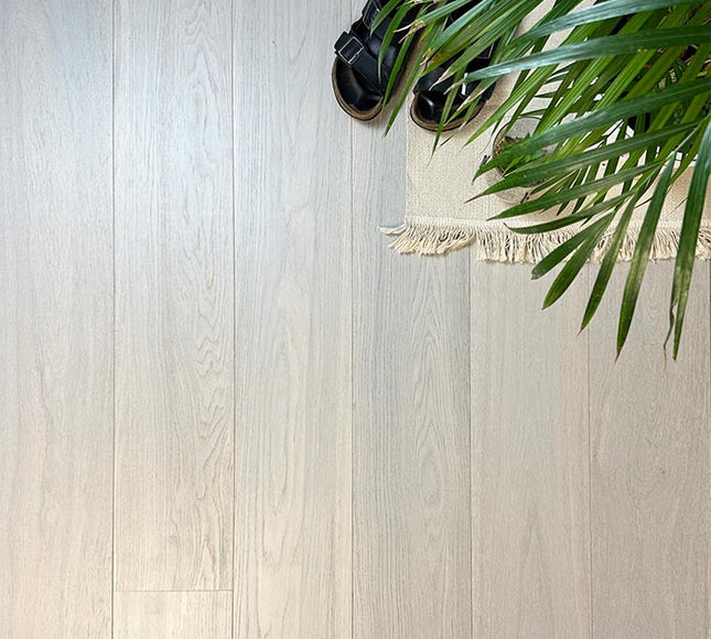Pukka Flooring Engineered Oak Flooring – 14mm Pure White Oak Plank – Brushed & Oiled