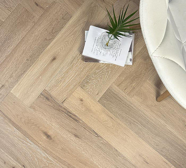 White Washed UV Oiled Parquet Flooring | Pukka Flooring