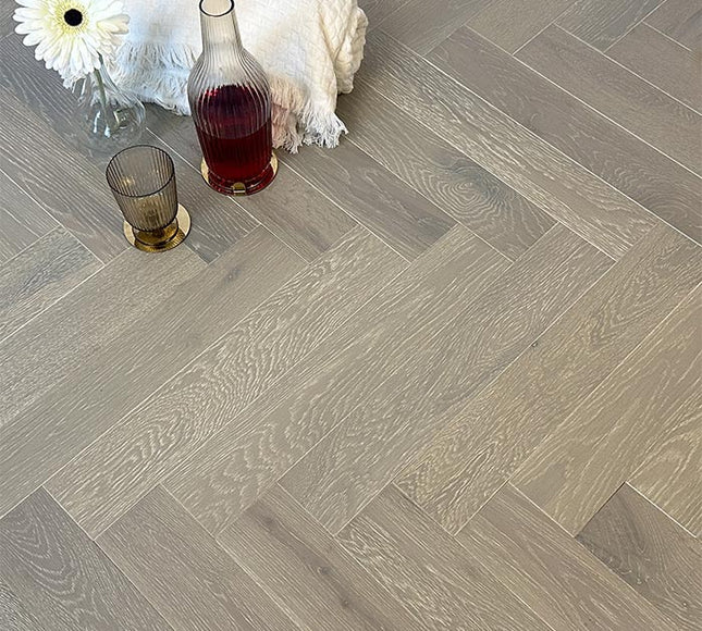  Scarborough Grey UV Oiled Parquet Flooring | Pukka Flooring