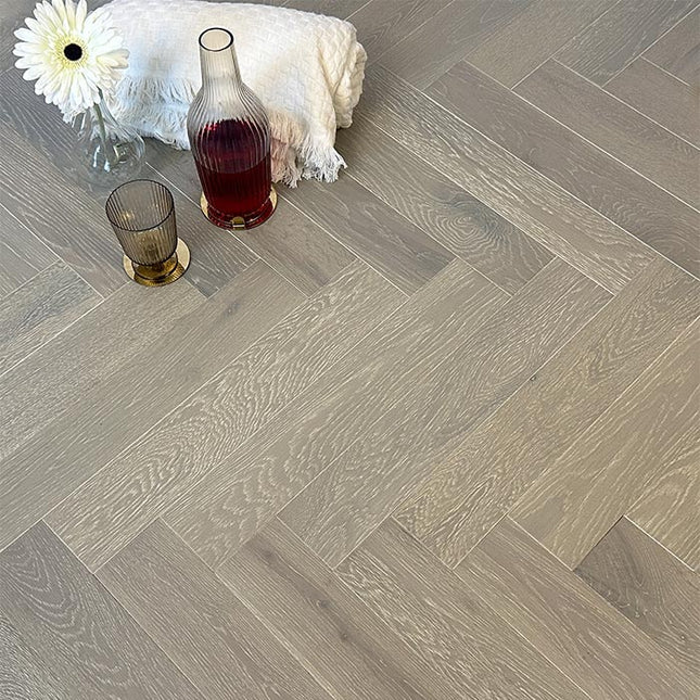  Scarborough Grey UV Oiled Parquet Flooring | Pukka Flooring