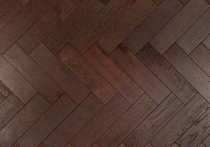 Walnut Stain Engineered Herringbone Flooring - Pukka Flooring