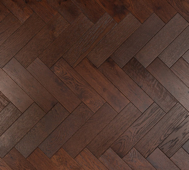 Walnut Stain Engineered Herringbone Flooring - Pukka Flooring