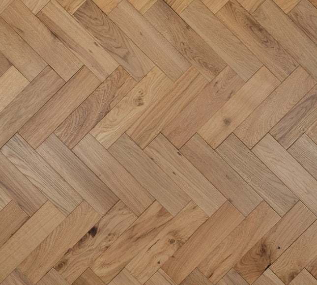 Natural Solid Oak Herringbone Flooring | Pukka Flooring