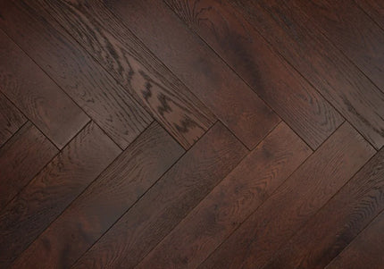 Walnut Stain Oak Herringbone Flooring | Pukka Flooring