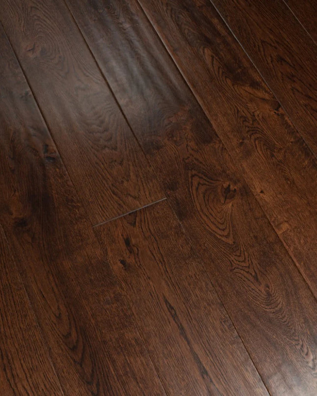 Coffee Handscraped Engineered Wood Flooring | Pukka Flooring