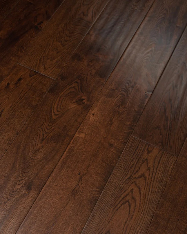 Coffee Handscraped Engineered Wood Flooring | Pukka Flooring