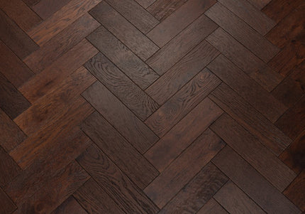 Walnut Stain Engineered Herringbone Flooring - Pukka Flooring