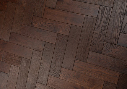 Walnut Stain Engineered Herringbone Flooring - Pukka Flooring