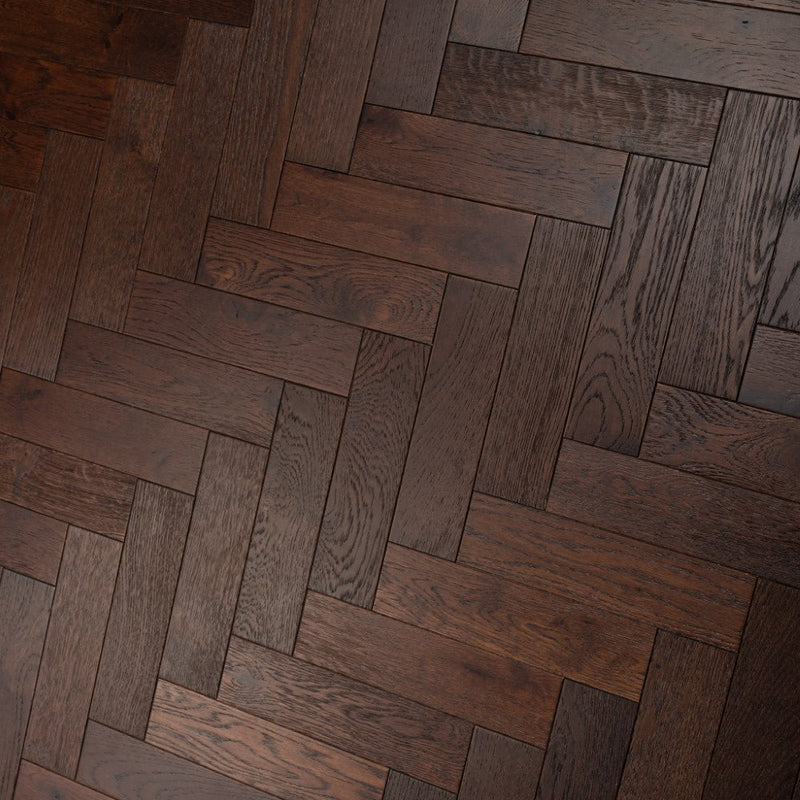 Walnut Stain Engineered Herringbone Flooring - Pukka Flooring
