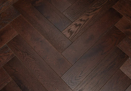 Walnut Stain Oak Herringbone Flooring | Pukka Flooring