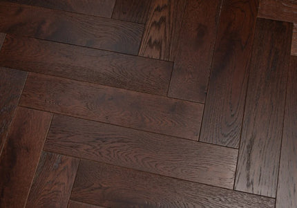 Walnut Stain Oak Herringbone Flooring | Pukka Flooring