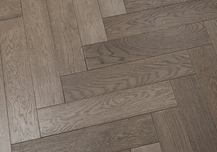 Gunmetal Grey Oak Herringbone Flooring | Pukka Flooring