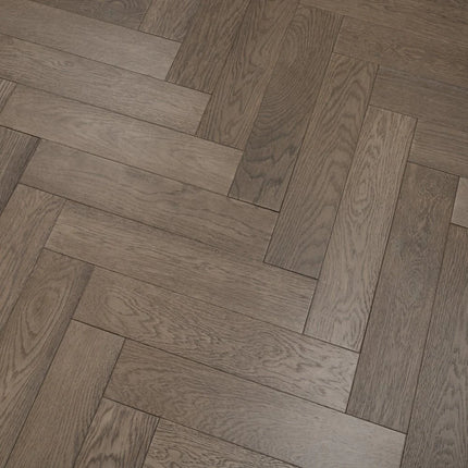 Gunmetal Grey Oak Herringbone Flooring | Pukka Flooring