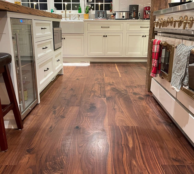 Smoked Unfinished Walnut Plank Engineered Flooring | Pukka Flooring