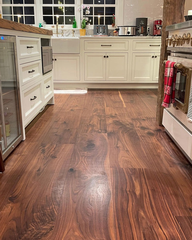 Smoked Unfinished Walnut Plank Engineered Flooring | Pukka Flooring