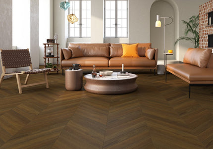 Dark Brown Chevron Engineered Wood Flooring | Pukka Flooring