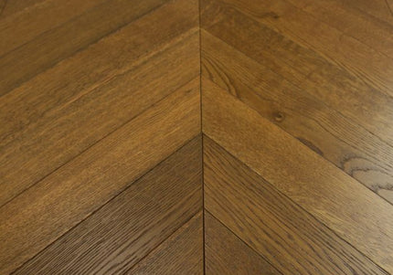 Smoked Unfinished Oak Chevron Engineered Flooring | Pukka Flooring
