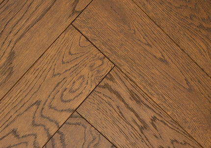 Coffee Brushed Lacquered Parquet Flooring | Pukka Flooring