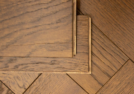 Coffee Brushed Lacquered Parquet Flooring | Pukka Flooring