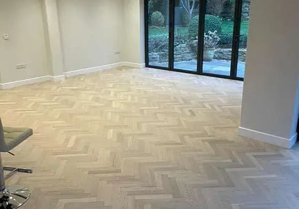 Raw Oak Brushed Lacquered Parquet Flooring | Pukka Flooring