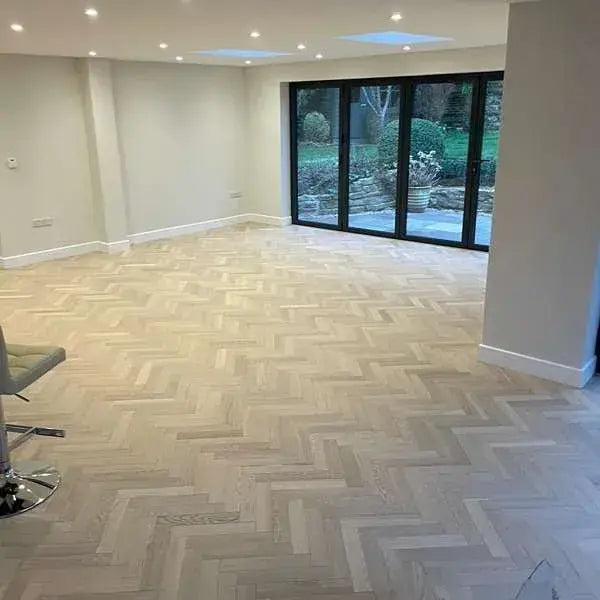 Raw Oak Brushed Lacquered Parquet Flooring | Pukka Flooring