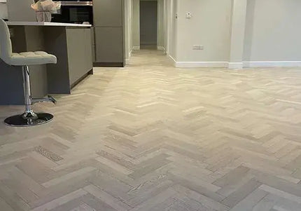 Raw Oak Brushed Lacquered Parquet Flooring | Pukka Flooring
