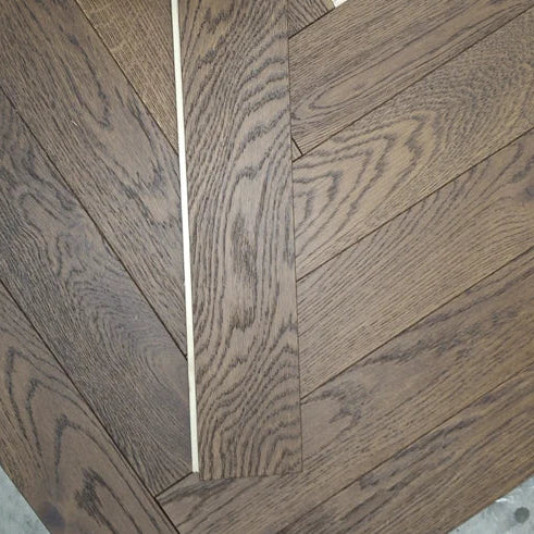 Dark Brown UV Oiled Engineered Oak Herringbone Flooring | Pukka Flooring