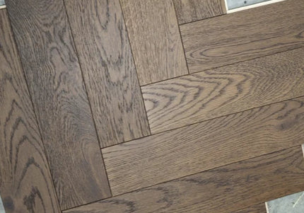 Dark Brown UV Oiled Engineered Oak Herringbone Flooring | Pukka Flooring
